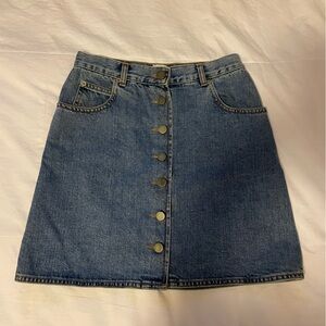 ASOS Button Front Jean Skirt